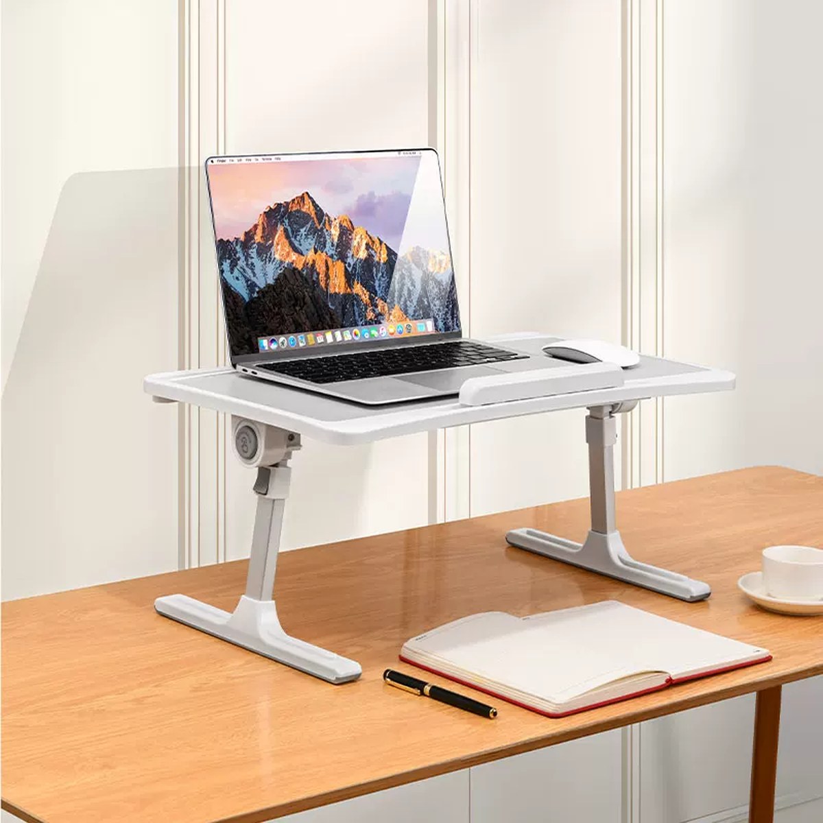 Mesa plegable para laptop y soportes para teclado con altura ajustable (53 × 31.5 o 42 × 26 cm)
