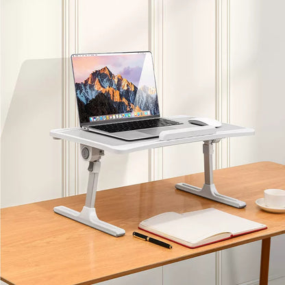 Mesa plegable para laptop y soportes para teclado con altura ajustable (53 × 31.5 o 42 × 26 cm)