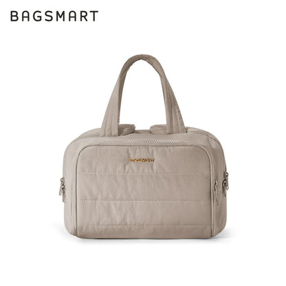 Neceser acolchado Bagsmart de gran capacidad para viaje (cosméticos y artículos de baño)