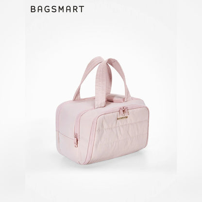 Neceser acolchado Bagsmart de gran capacidad para viaje (cosméticos y artículos de baño)