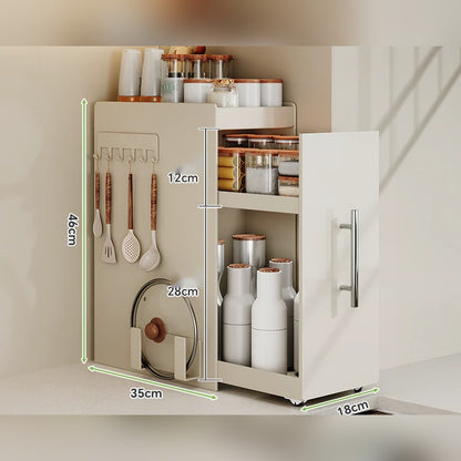 Organizador extraíble angosto para especias y botellas, de acero o con vidrio (2 o 3 niveles)