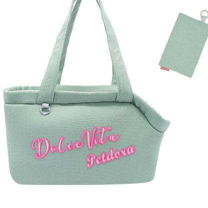 Bolso de hombro bordado Petdora para perro o gato pequeño (hasta 5 kg)