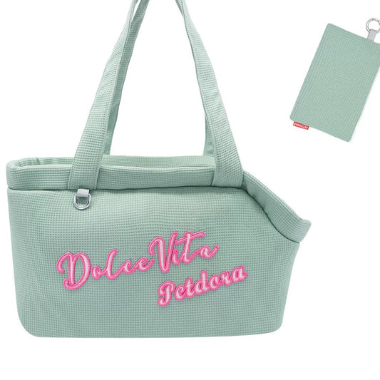 Bolso de hombro bordado Petdora para perro o gato pequeño (hasta 5 kg)
