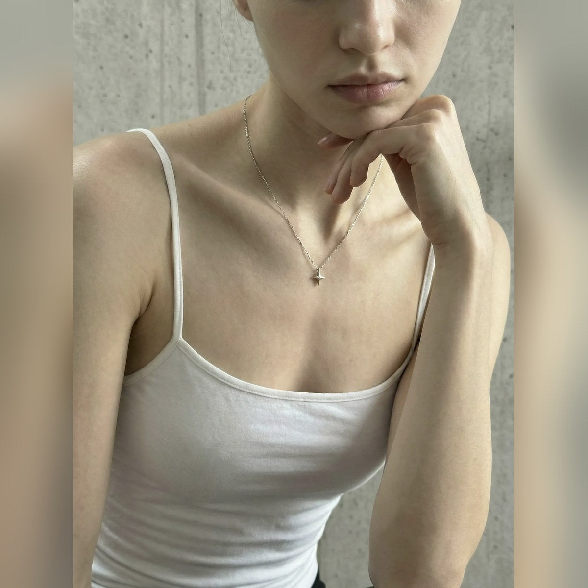 Collar de plata 925 con dije de estrella Destello (ajustable)