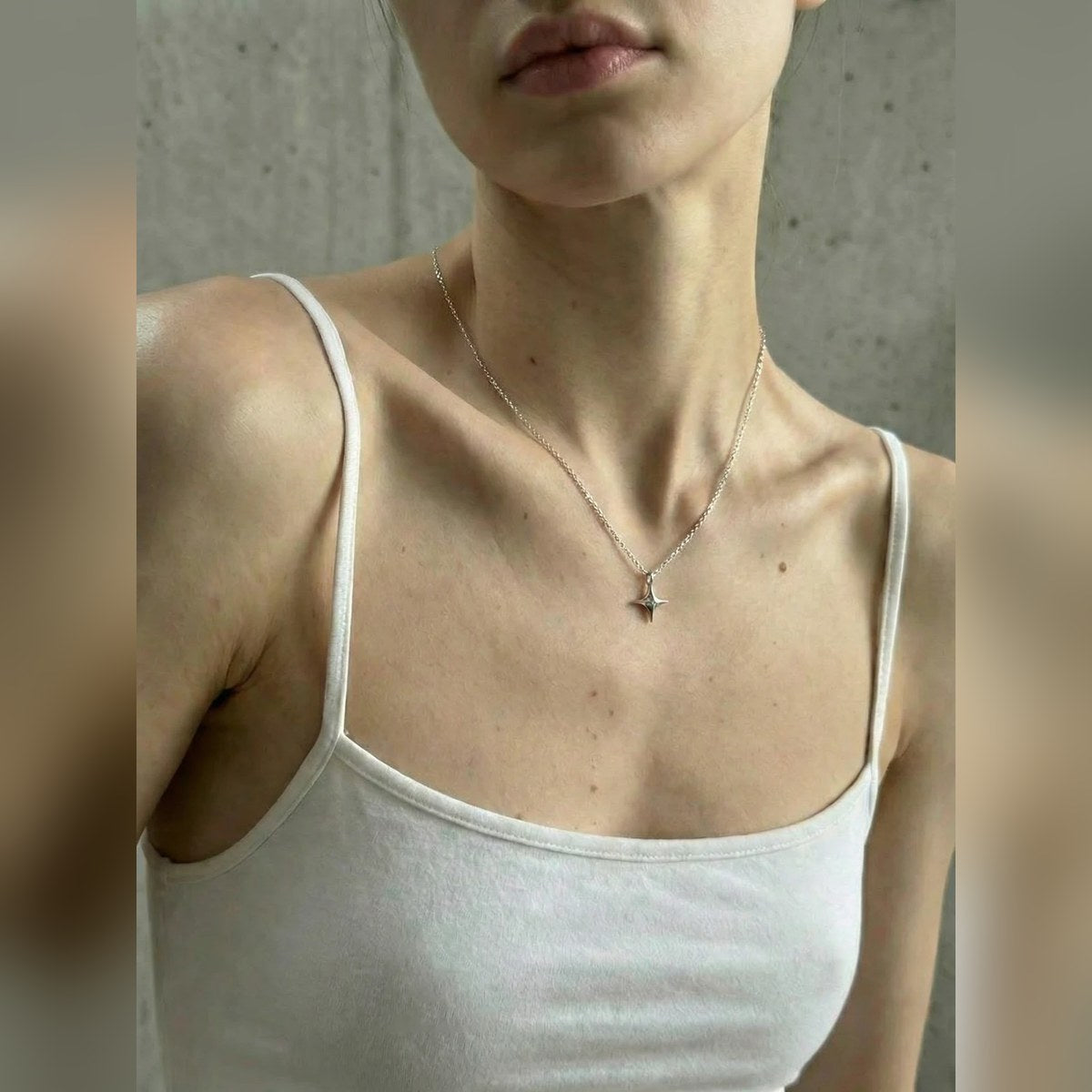 Collar de plata 925 con dije de estrella Destello (ajustable)