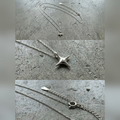 Collar de plata 925 con dije de estrella Destello (ajustable)