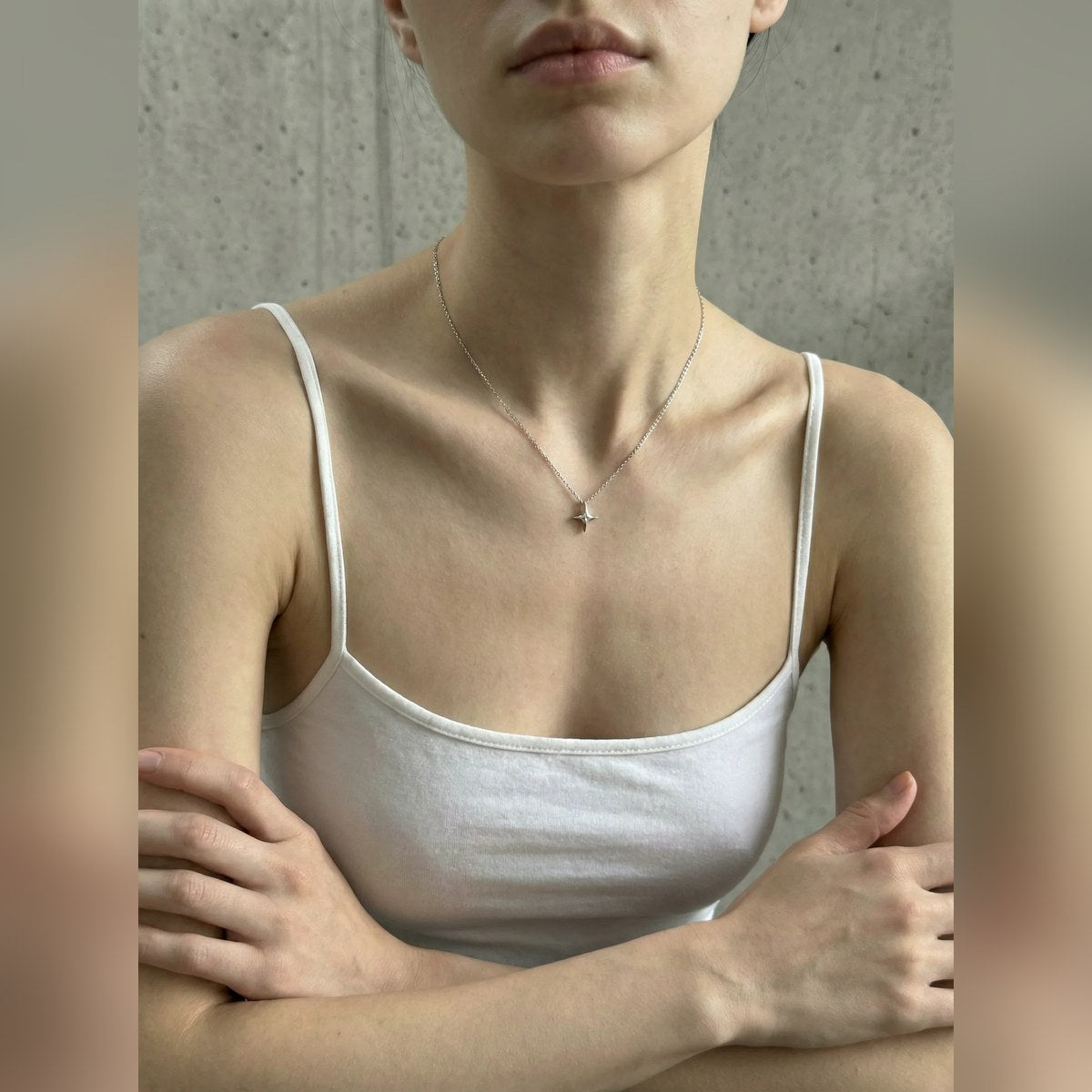 Collar de plata 925 con dije de estrella Destello (ajustable)