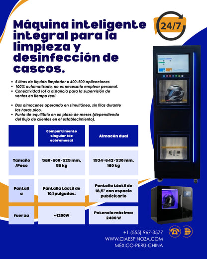 Máquina de limpieza y desinfección de cascos de 2 compartimentos