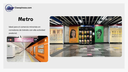 Expendedora de flores FlowerBot en estación de metro