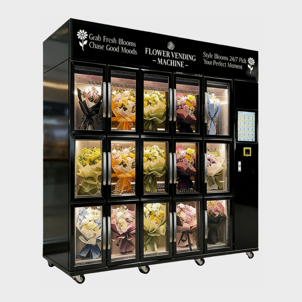 FlowerBot Modelo 4 - expendedora de flores 15 compartimentos refrigerada