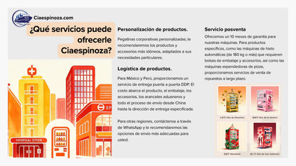 Servicios de Ciaespinoza para máquinas expendedoras de flores