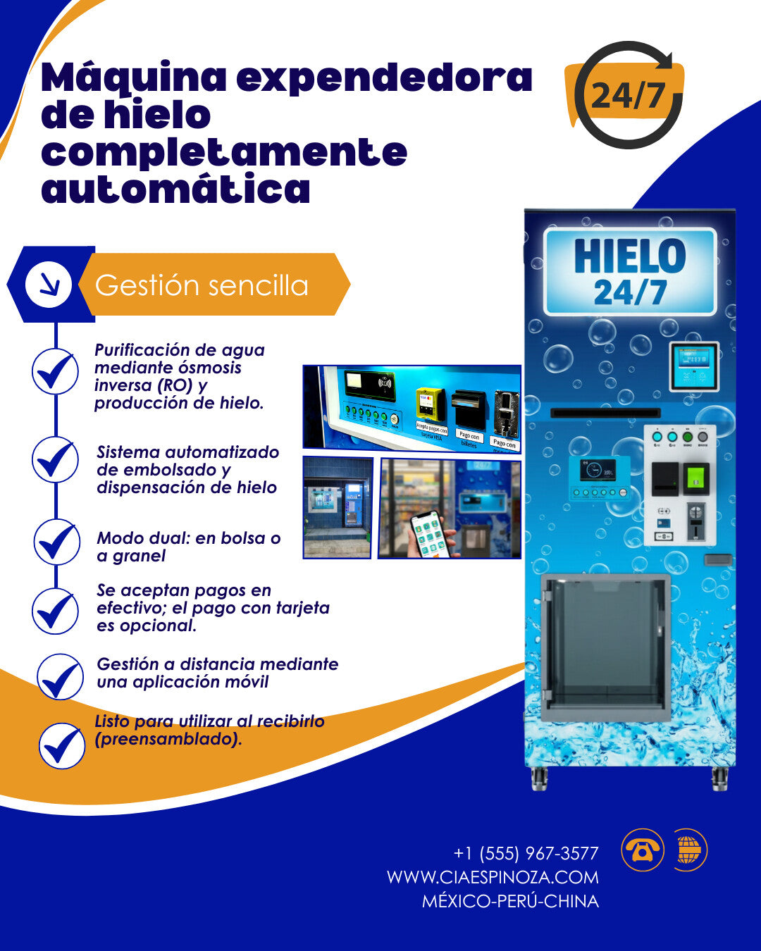 Máquina expendedora de hielo completamente automática