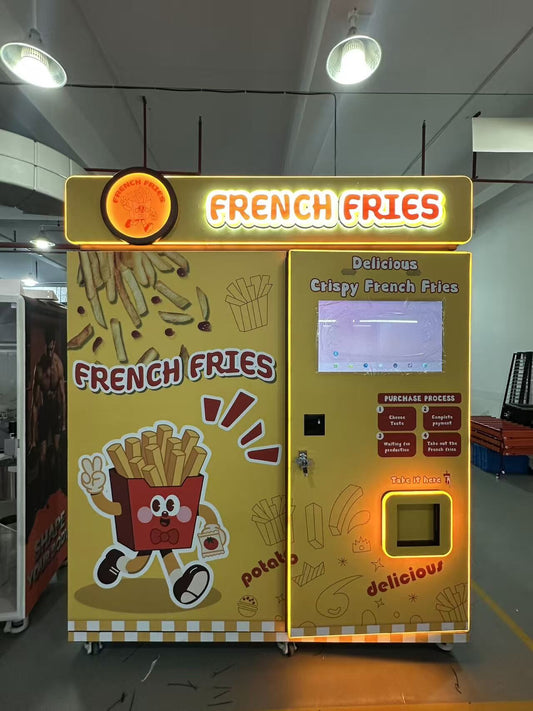 Máquina automática de papas fritas instalada