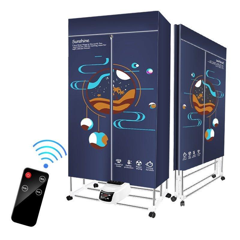 Closet Secador de ropa con control remoto portátil plegable con Luz Ultra Violeta y Esterilización por Iones - Ciaespinoza.com