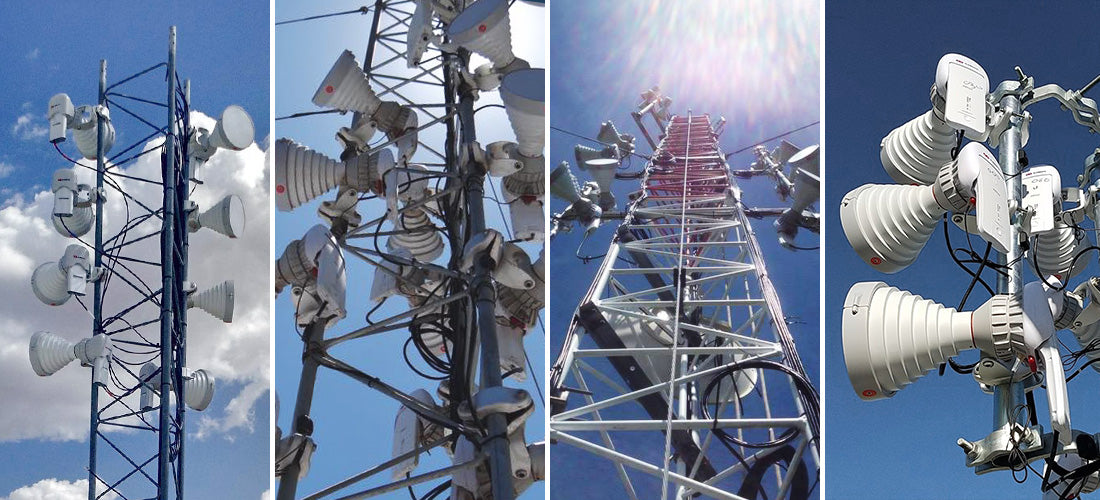 Antena Sectorial Asimétrica de 90° 4900 - 7125 MHz, 15 dBi con soporte mejorado, listas para TwisPort sin pérdida