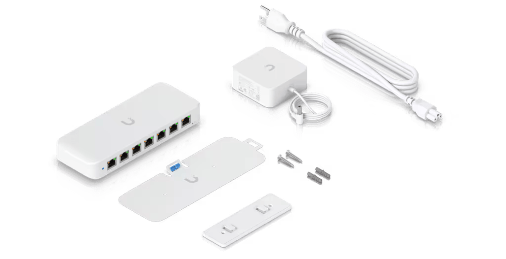 USW Ultra 60W Switch de 8 Puertos GbE (7 Puertos PoE+ y 1 Puerto Entrada PoE++) con Opciones de Montaje Versátiles