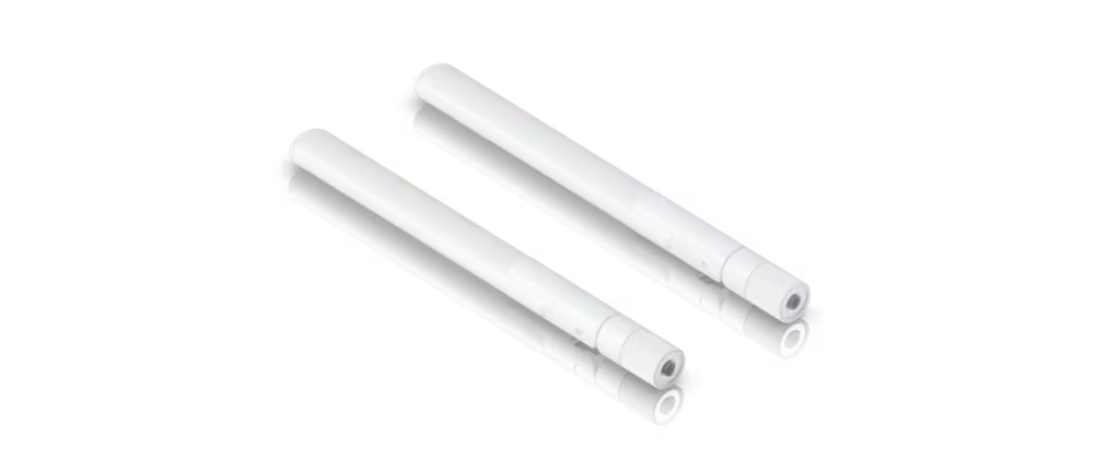 Par de Antenas Omnidireccionales Ideales para el UK-Ultra. Incluye dos Antenas de Doble Banda con 3 dBi en 2.4 GHz y 4 dBi en 5 GHz