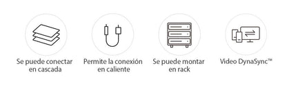 Conmutador KVM VGA PS/2-USB de 8 puertos /Cascada/W/(EE.UU./UE/SALIDA) ADP. ATEN