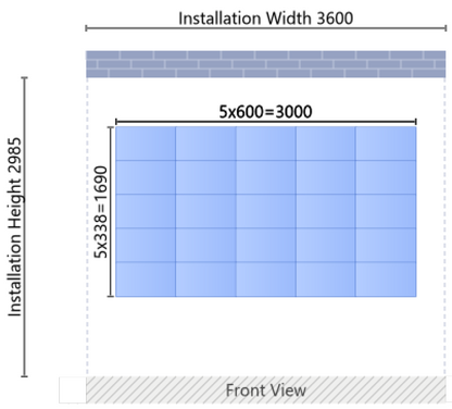 Kit Videowall LED Full HD (1920 x 1080) / Pitch 1.5 COB / 3.00 x 1.69 metros / Diagonal 135" / Entrada HDMI