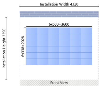Kit Videowall LED Full HD (1920 x 1080) / Pitch 1.8 GOB / 3.60 x 2.02 metros / Diagonal 162" / Entrada HDMI