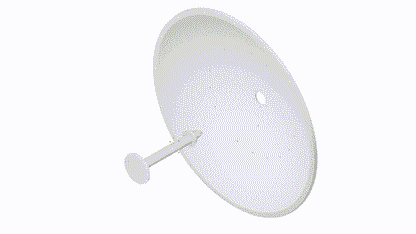 Antena Direccional RocketDish airMAX, ideal para enlaces Punto a Punto, frecuencia 5 GHz (4.9 - 5.8 GHz) de 34 dBi