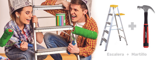 Escalera y Martillo Ideales para el Hogar