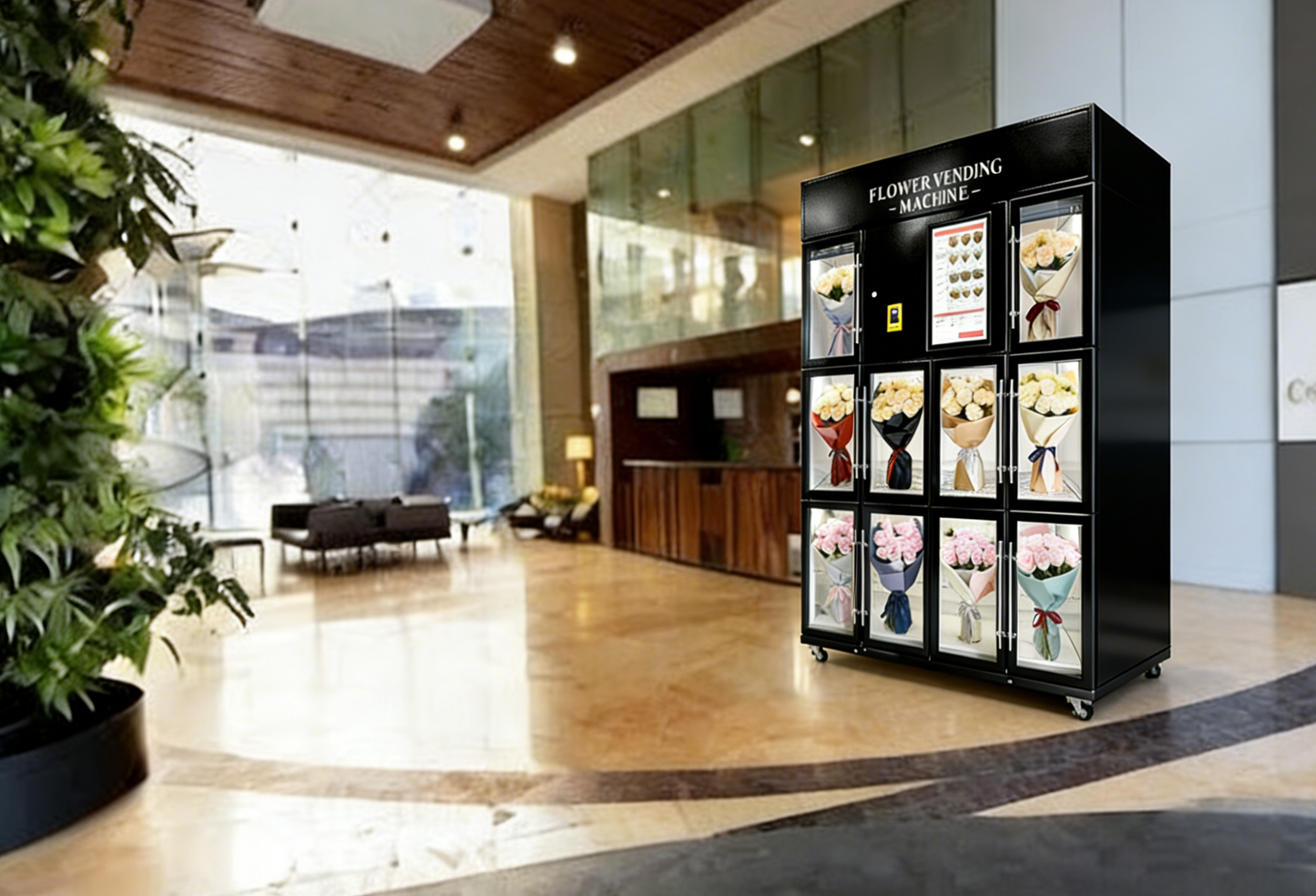 Flower Vending Machine, 10-door with refrigeration
