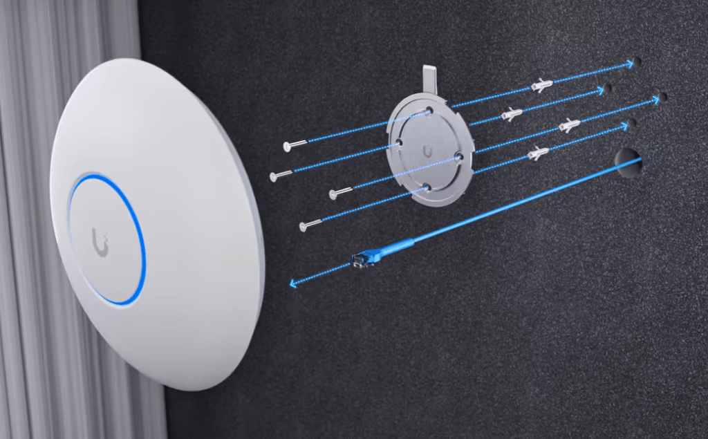 U7 Long-Range WiFi 7 Doble Banda para Interiores con Cobertura de Hasta 160 m² y Soporte para Hasta 300 Usuarios, Rango de Señal Extendido