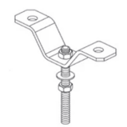 Clip U para fijar barra roscada de 1/2" (13 mm).