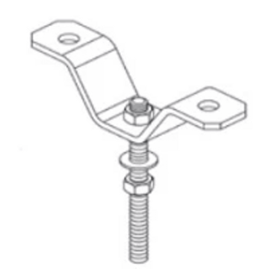Clip U para fijar barra roscada de 1/2" (13 mm).