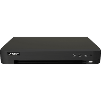DVR 16 Canales TURBOHD + 16 Canales IP / 8 Megapixel (4K) / Audio Bidireccional / GUANLAN / Reconocimiento Facial / ACUSEARCH / 2 Bahias de Disco