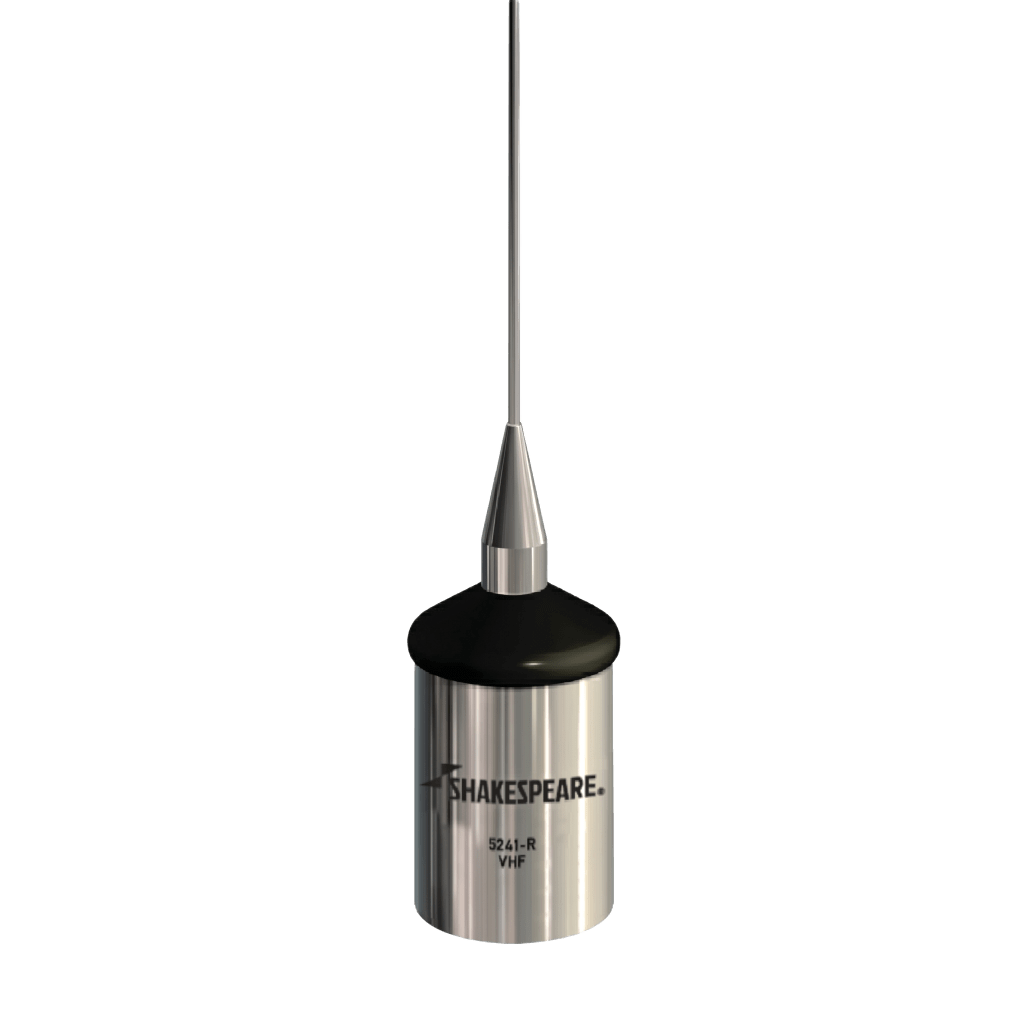 Antena Marina VHF SHAKESPEARE 5241-R / Látigo Acero Inoxidable / 3 dB / 50 W / Bobina Sellada / Cable RG-58 4.5 m (15 ft) / 1.02 m (3.3 ft) / Banda
