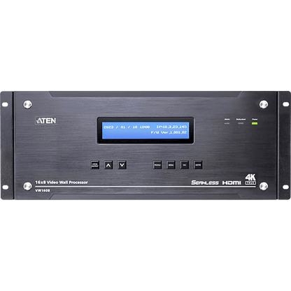 Procesador de Video Wall Modular 4U / 16 Entradas 8 Salidas / True 4K@60Hz / FPGA / H.265-H.264 / Redundancia Dual PSU / Encadenamiento