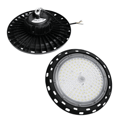 Campana Led Industrial UFO / 100 W / Suspendido / 85 - 265 V CA / Luz Fría 6500 K.
