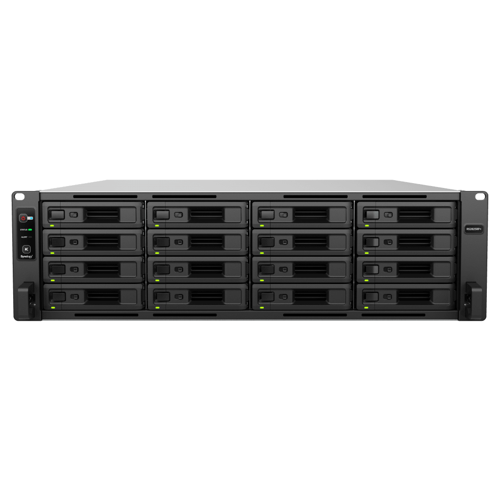 Servidor de Almacenamiento RackStation RS2825RP+ | 16 Bahías | 3U | Hasta 560 TB | Rendimiento 3,519/1,790 MB/s | Fuentes de Alimentación Duales |