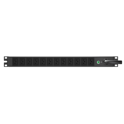 PDU ES2P Monitoreable (MI) para Distribución de Energía, Enchufe de Entrada NEMA L6-20P, Con 12 Salidas C13, Horizontal 19in, 120 Vca, 20 Amp, 1 UR