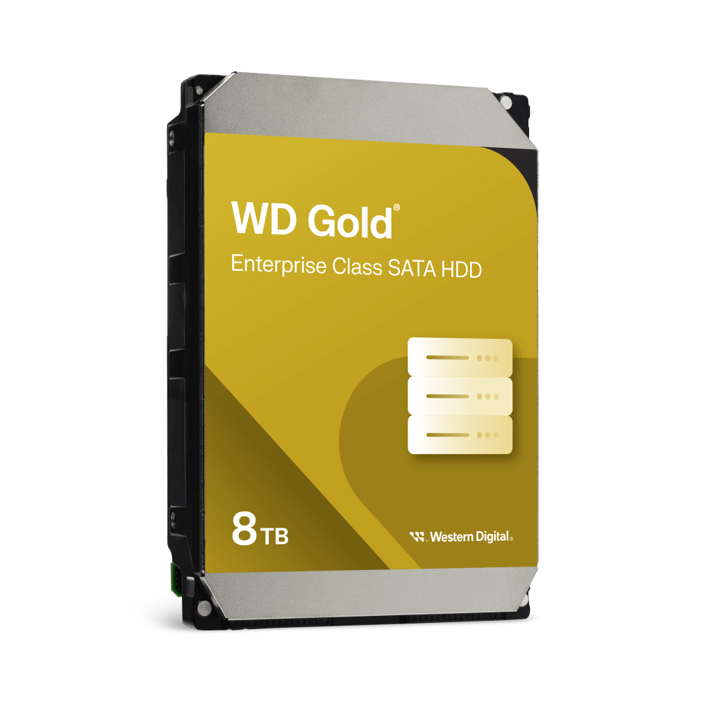 Disco Duro Empresarial WD Gold / SATA 6 Gb/s / 8 TB / 7200 RPM / Tecnología HelioSeal / ArmorCache / 5 Años Garantía / 2.5M Horas MTBF