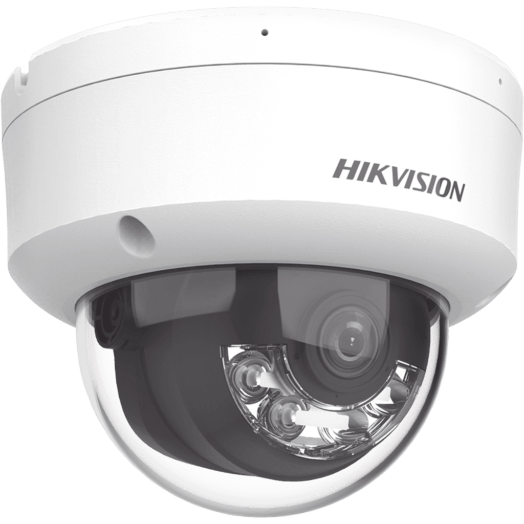 [Dual Light] Domo IP 2 Megapixel / Lente 2.8 mm / 30 mts IR + 30 mts Luz Blanca / Micrófono Integrado / Antivandálico IK08 / ACUSENSE Lite / Exterior