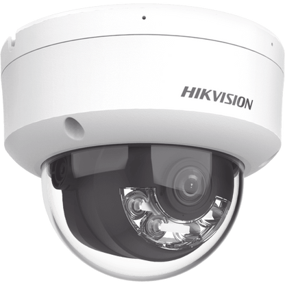 [Dual Light] Domo IP 2 Megapixel / Lente 2.8 mm / 30 mts IR + 30 mts Luz Blanca / Micrófono Integrado / Antivandálico IK08 / ACUSENSE Lite / Exterior