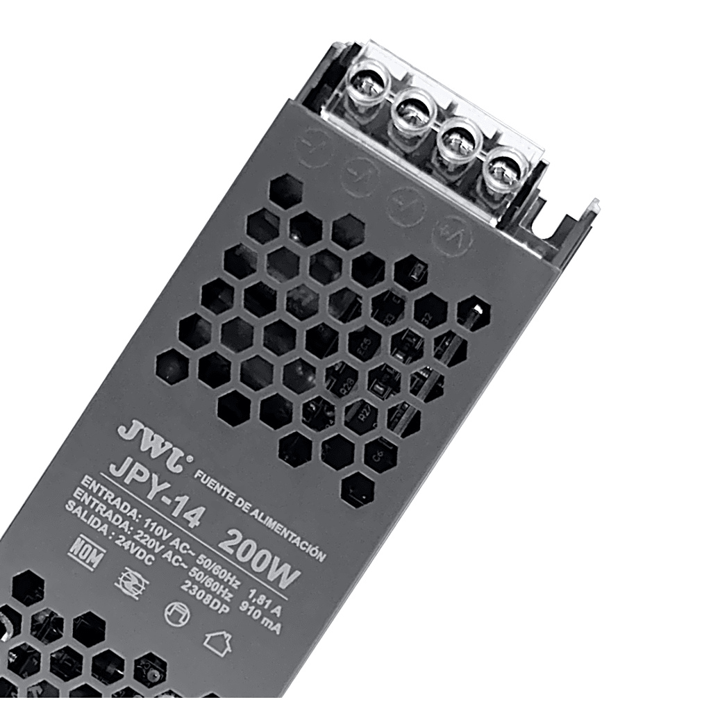 Fuente para Tira LED de 5 metros de 24 VDC / Capacidad 200 W