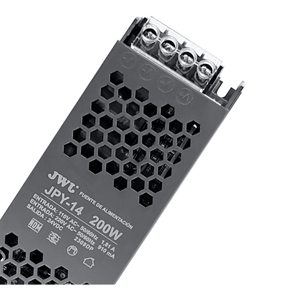 Fuente para Tira LED de 5 metros de 24 VDC / Capacidad 200 W