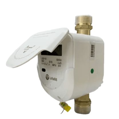 Medidor Ultrasónico de Agua LoRaWAN / 1 Pulgada / Smart Metering y Telemetría para BMS / Válvula Integrada / IP68 / Bidireccional / LCD 9 Dígitos
