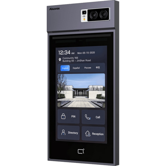 Videoportero Con Lector QR Físico / Incluye Bracket de Instalación / Pantalla 10" LCD / Cámara 5 MP / Acceso Por Rostro, Tarjeta, QR, Bluetooth, NFC