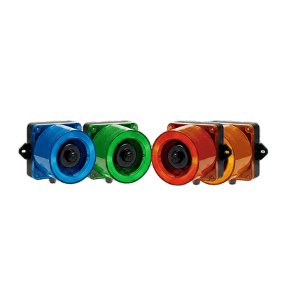 Combinacion de baliza LED color Ámbar y sirena electrónica de 31 tonos resistente a la intemperie de volumen máx. 123 dB a 12-24 VCD