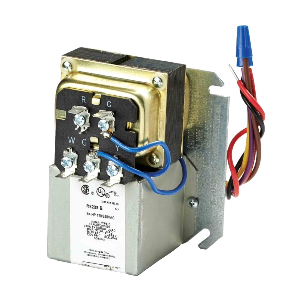 Centro de ventilador con transformador de 38 VA para sistemas de calefacción y refrigeración, conmutación SPDT, montaje en caja de 4 pulgadas