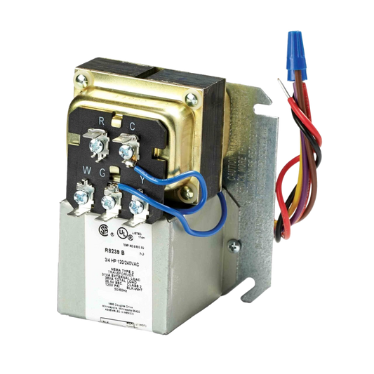 Centro de ventilador con transformador de 38 VA para sistemas de calefacción y refrigeración, conmutación SPDT, montaje en caja de 4 pulgadas