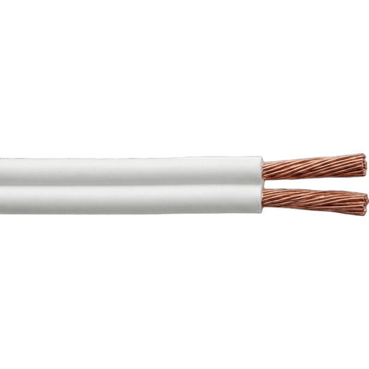 Cable POT 2 x 18 AWG / 100 Metros (328.08 Pies) / NOM-063-SCFI / Color Blanco / Aplicaciones en Electrodomésticos y Electrónicos