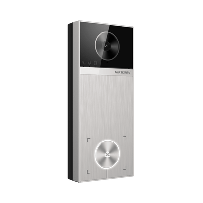 Videoportero TalkVu / 4 Megapixel / Ángulo de Visión 150° / Control de 2 Cerraduras / Desbloqueo por Tarjeta, Hik-Connect y Estación Interior / IP65