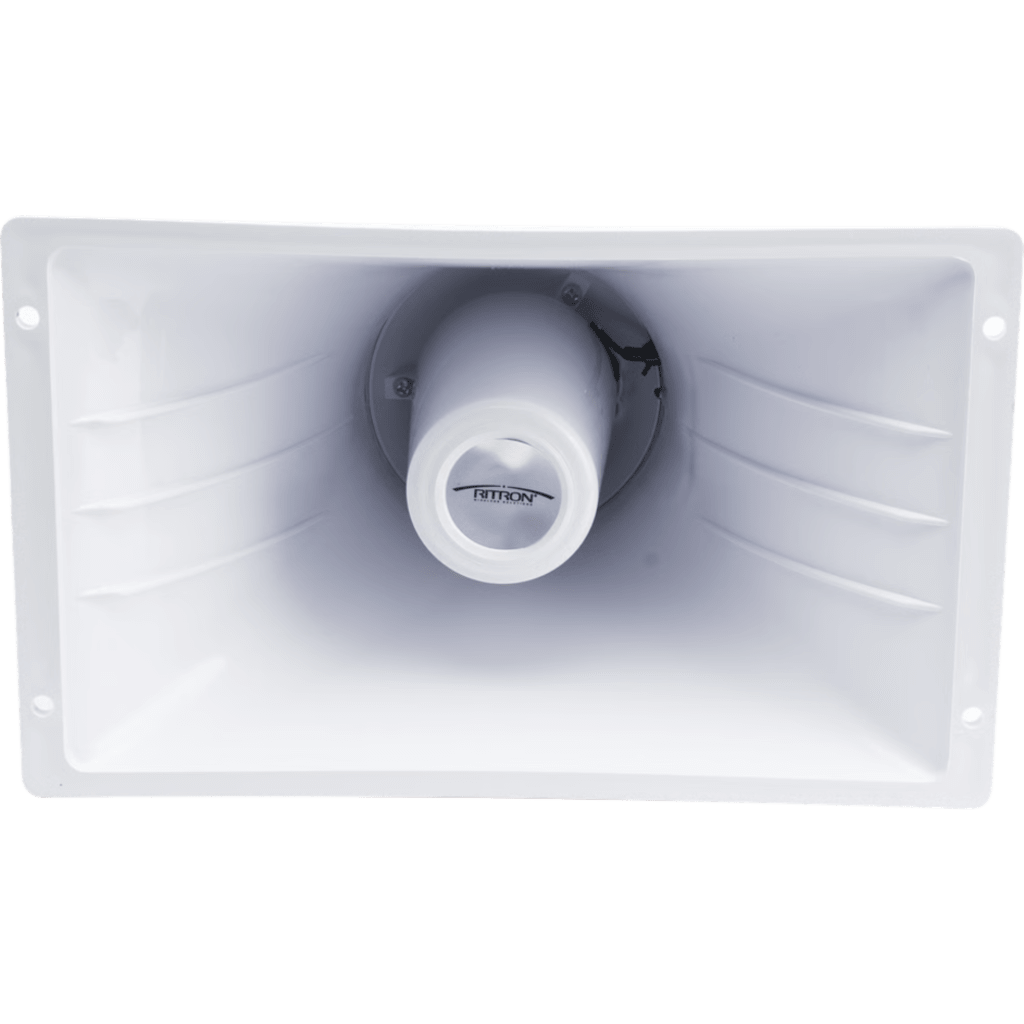Bocina Tipo Corneta para Voceo / 40 W / 8 Ohms / 95 dB a 15 m (49.2 ft) / Conector RCA / Cable 7.6 m (25 ft) / Interior y Exterior / Para Receptores