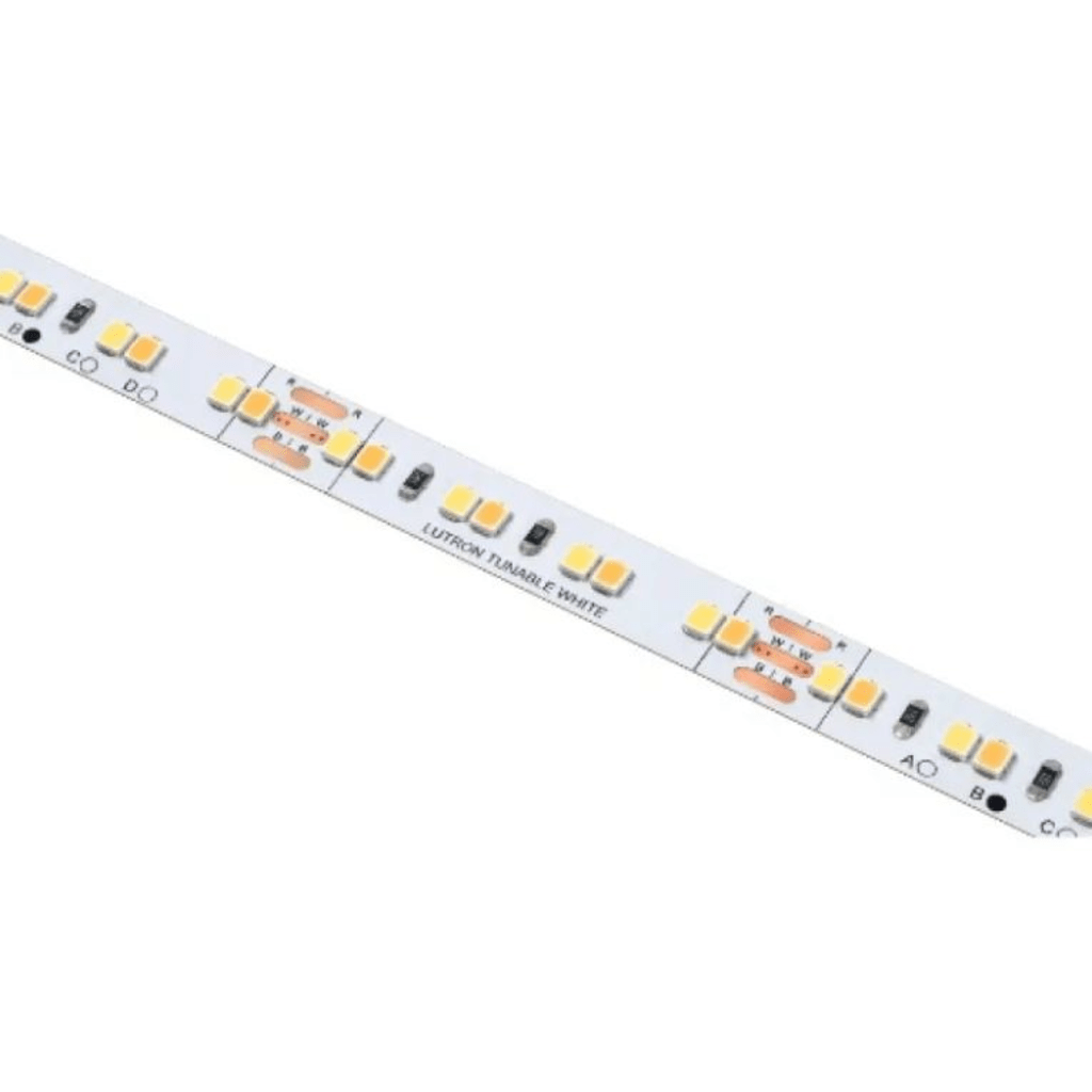 Cinta LED Lumaris de blanco cálido ajustable (1800K-3000K), carrete de 5 m, 24 V, compatible con RadioRA 3 y HomeWorks QSX